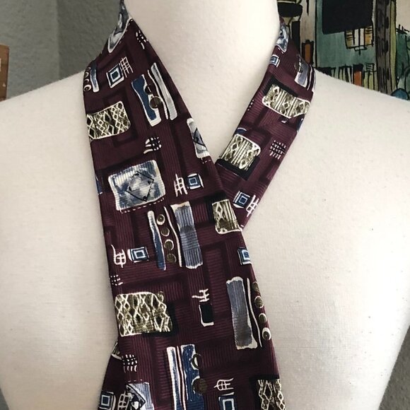 Hickey Freeman Hand Sewn Italian Silk Necktie - Picture 4 of 5